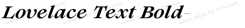 Lovelace Text Bold字体转换